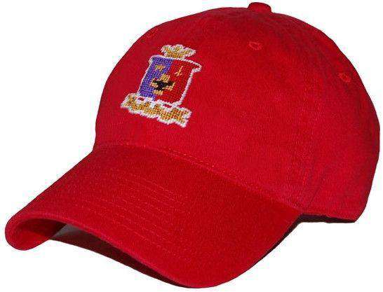 Sigma Phi Epsilon Needlepoint Hat in Red by Smathers & Branson - Country Club Prep