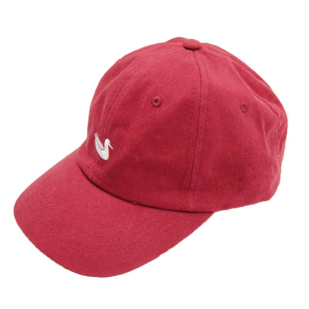 Signature Hat in Maroon with White Duck by Southern Marsh - Country Club Prep