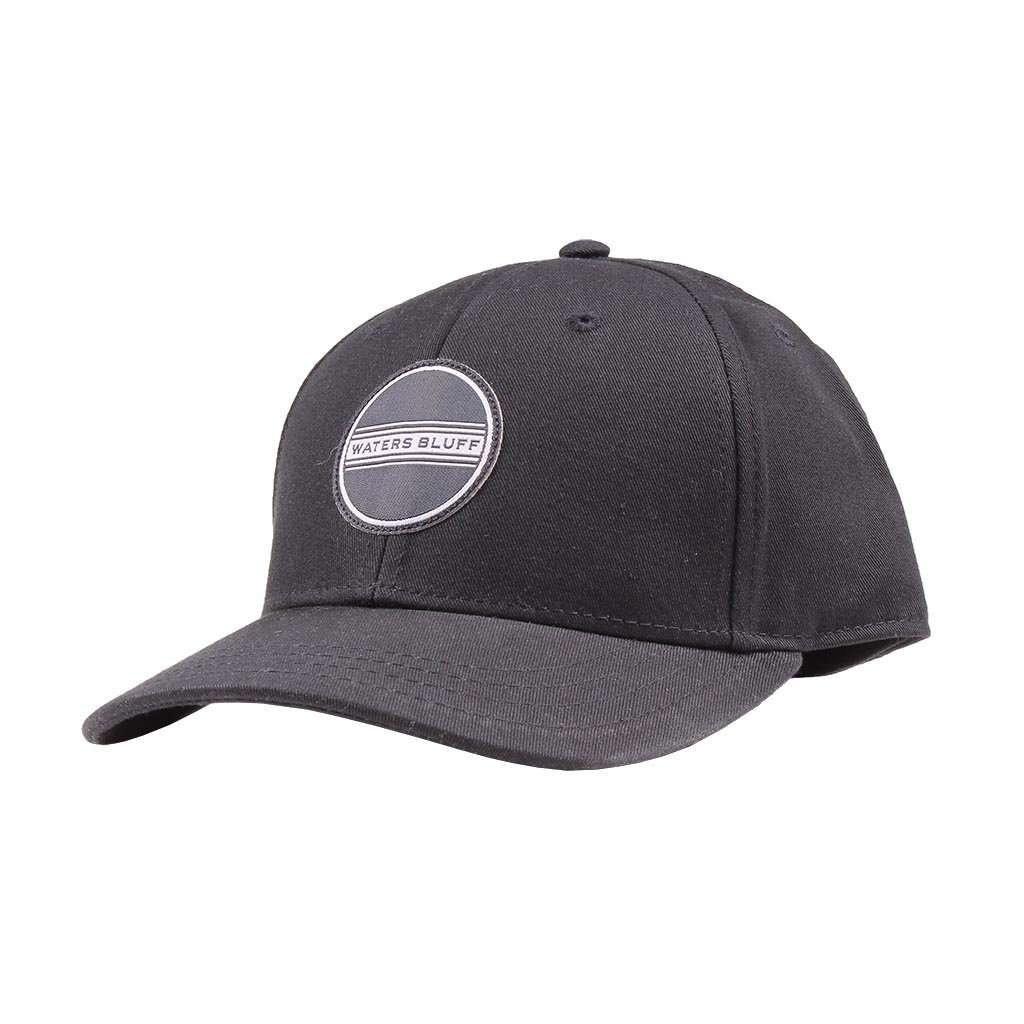 Simple Patch Twill Hat in Black by Waters Bluff - Country Club Prep