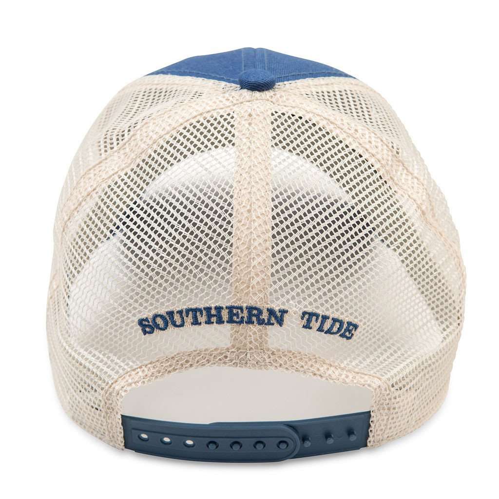 Skipjack Fly Patch Trucker Hat in Blue Cove by Southern Tide - Country Club Prep