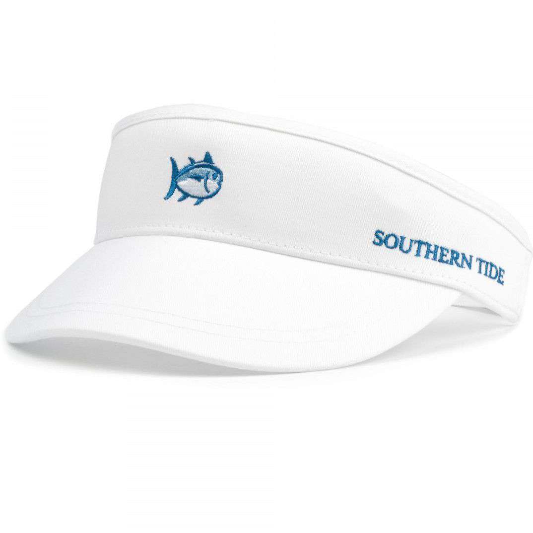 Skipjack Golf Visor in White by Southern Tide - Country Club Prep