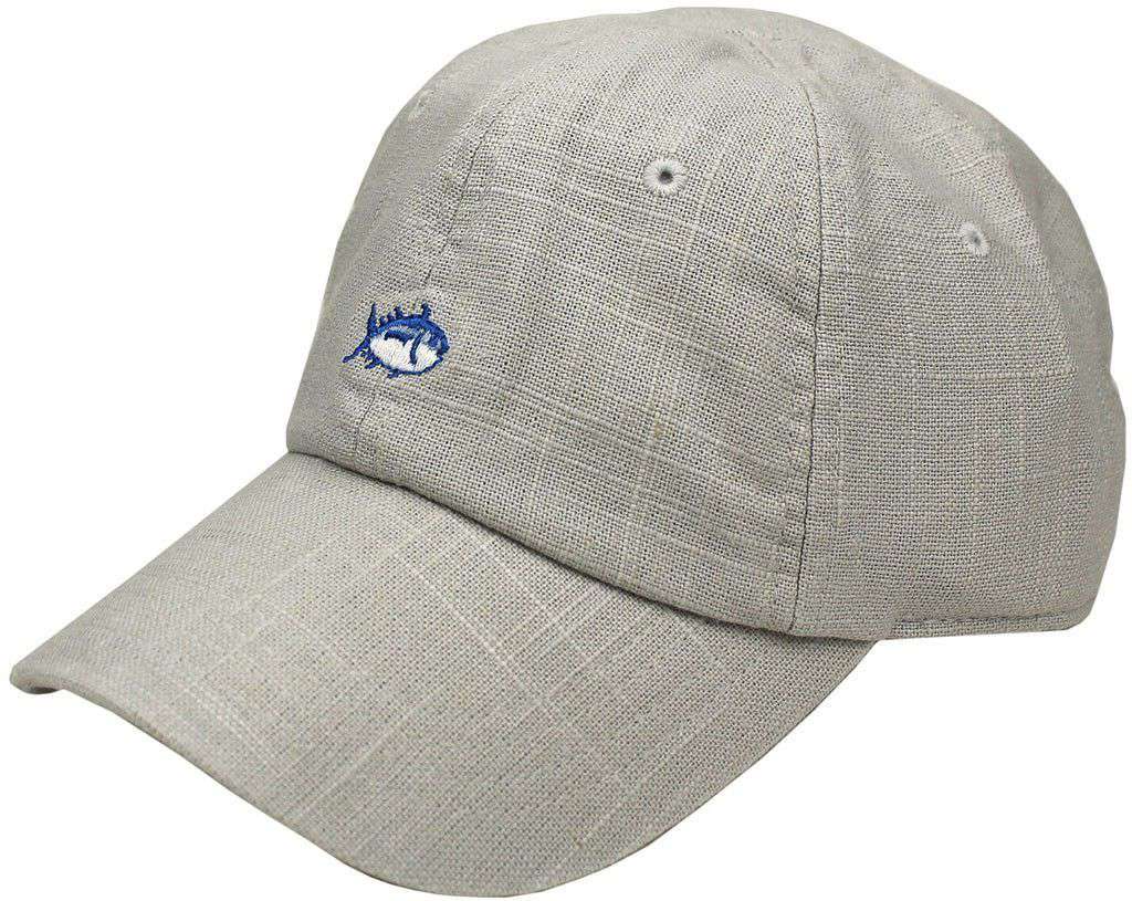 Small Skipjack Linen Hat in Marble by Southern Tide - Country Club Prep