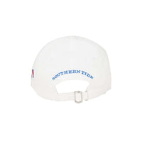 SMU Collegiate Skipjack Hat in White by Southern Tide - Country Club Prep