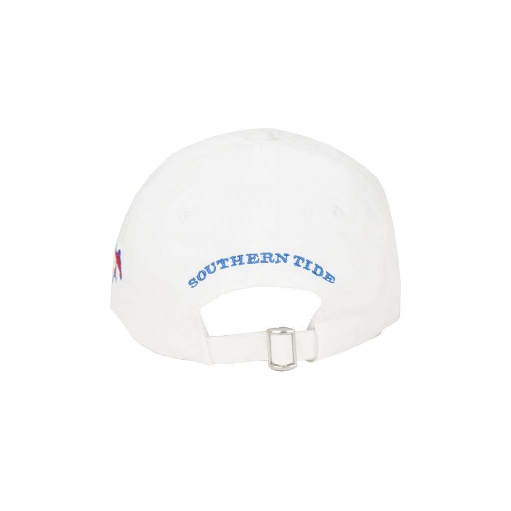 SMU Collegiate Skipjack Hat in White by Southern Tide - Country Club Prep