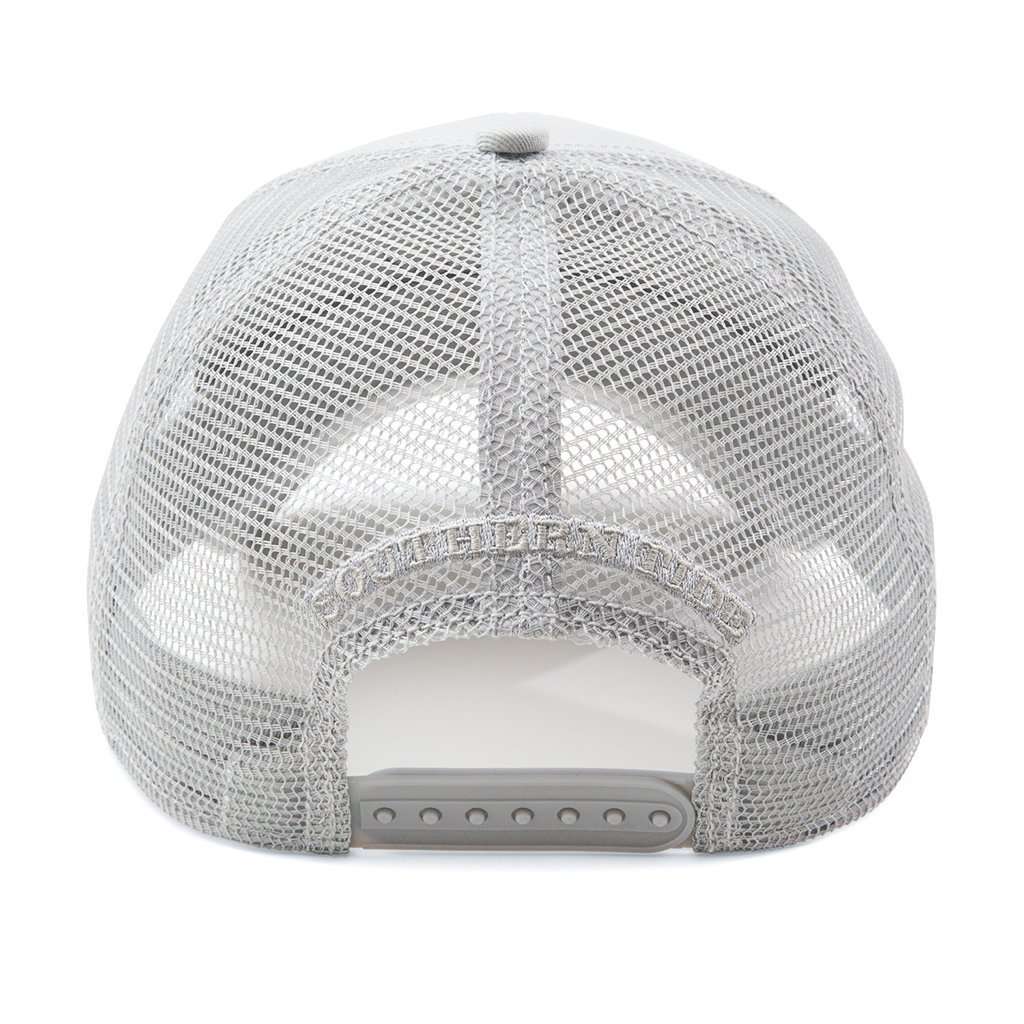 South Carolina Skipjack State Trucker Hat in Grey by Southern Tide - Country Club Prep