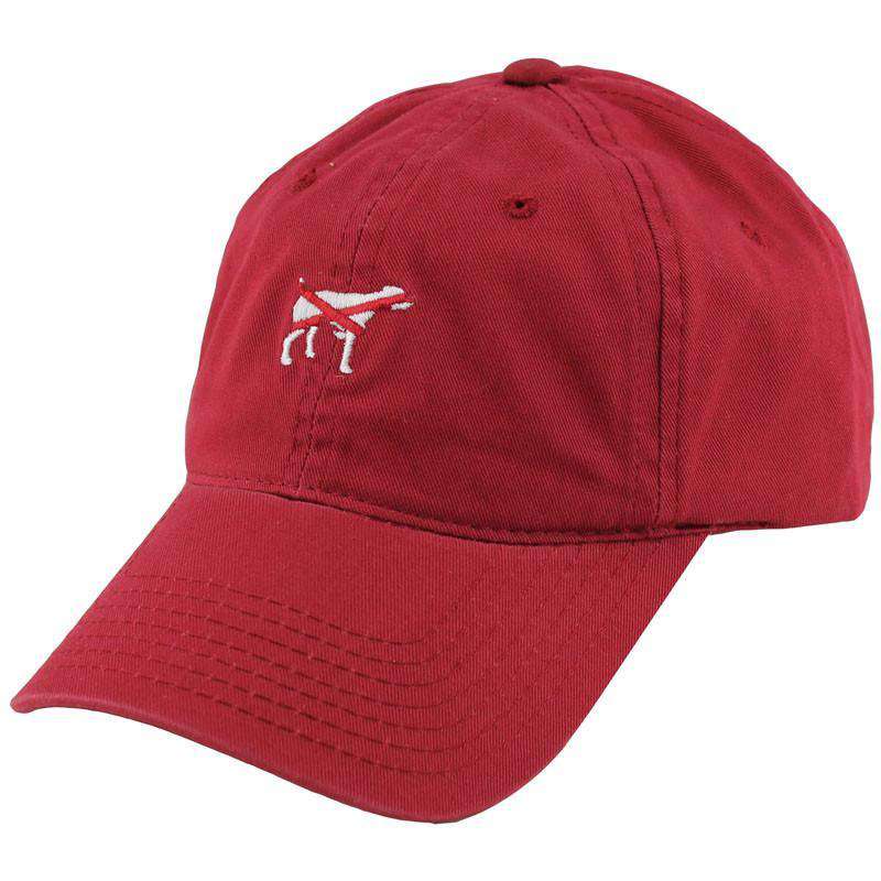 SPC Hat in Crimson/White Alabama State Lines by Southern Point - Country Club Prep