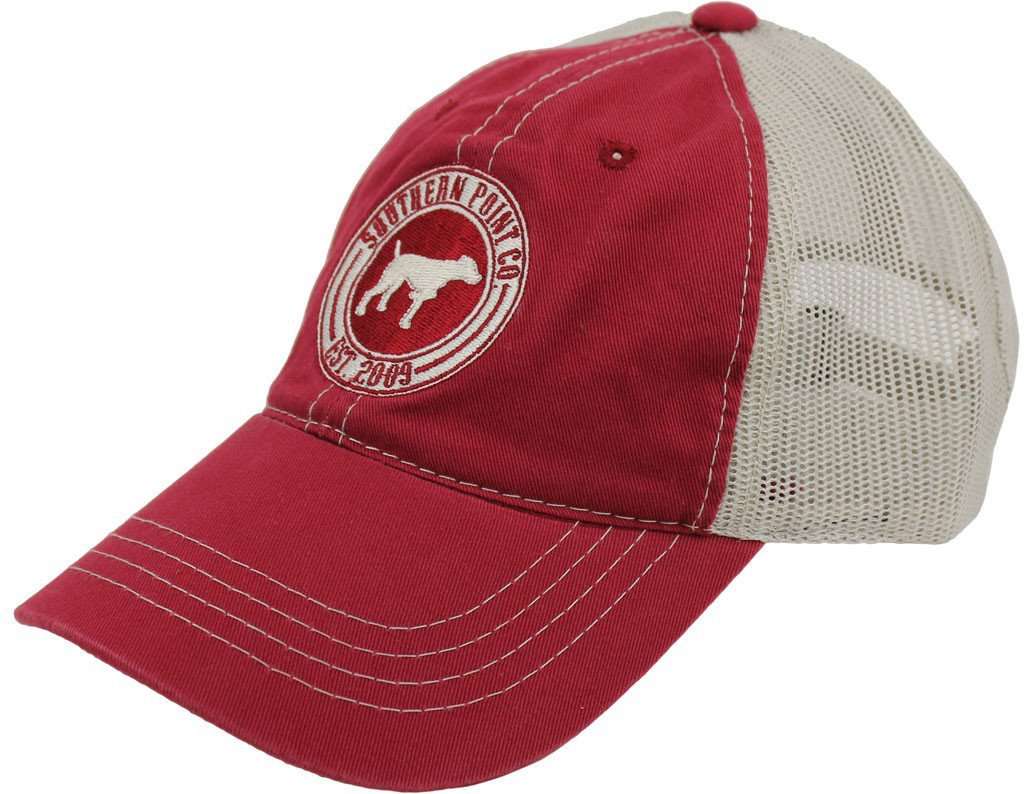 SPC Trucker Hat in Crimson by Southern Point Co. - Country Club Prep