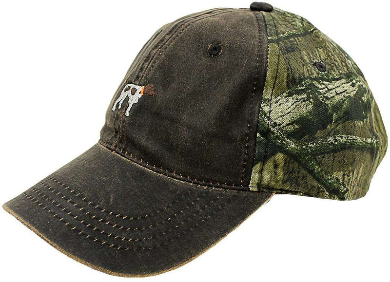 SPC Washed Leather Hat and Mossy Oak Camo by Southern Point Co. - Country Club Prep