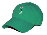 Tennis Player Needlepoint Hat in Kelly Green by Smathers & Branson - Country Club Prep