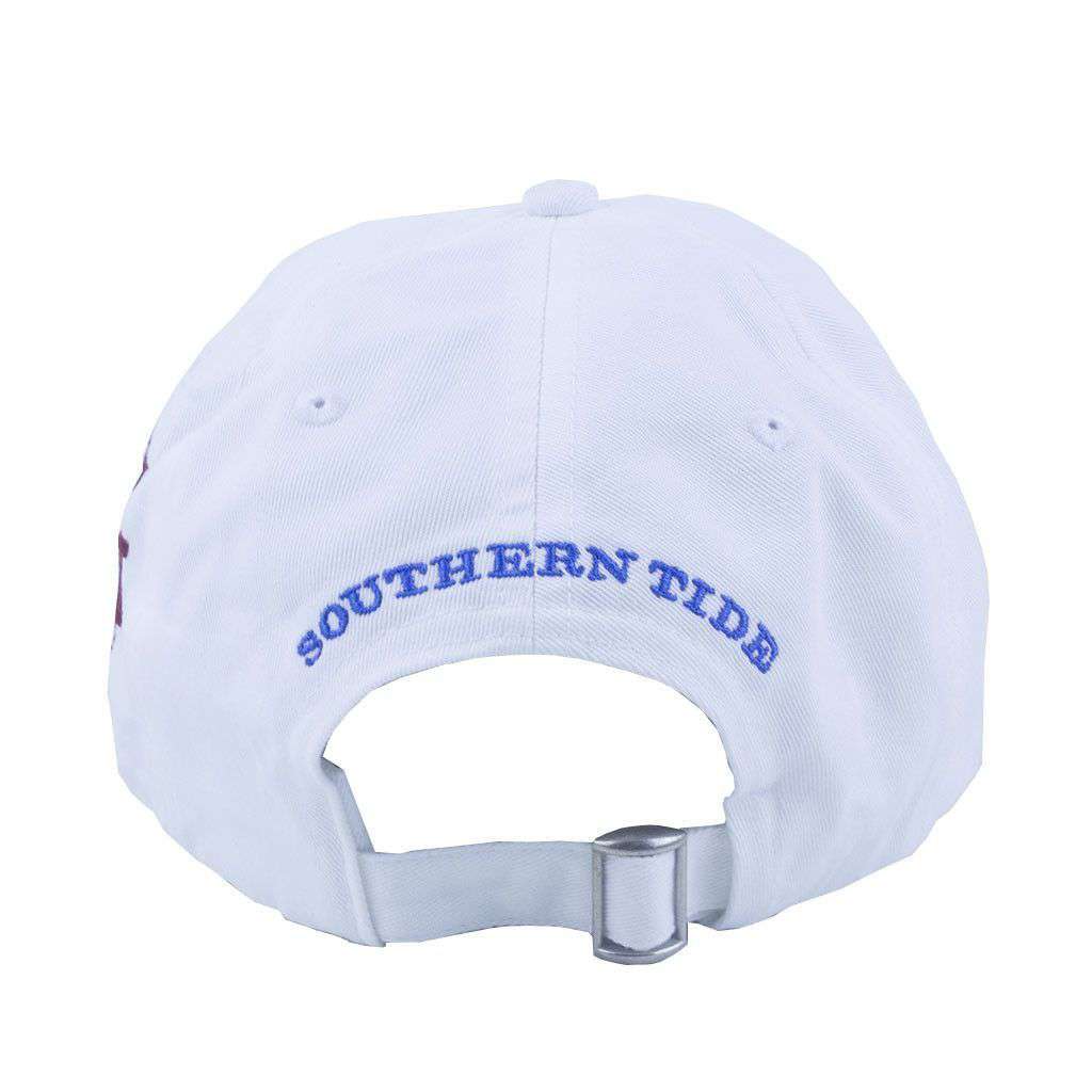 Texas A&M Collegiate Skipjack Hat in White by Southern Tide - Country Club Prep
