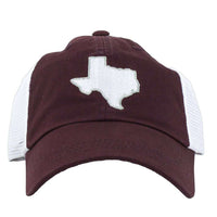 Texas College Station Gameday Trucker Hat in Maroon by State Traditions - Country Club Prep