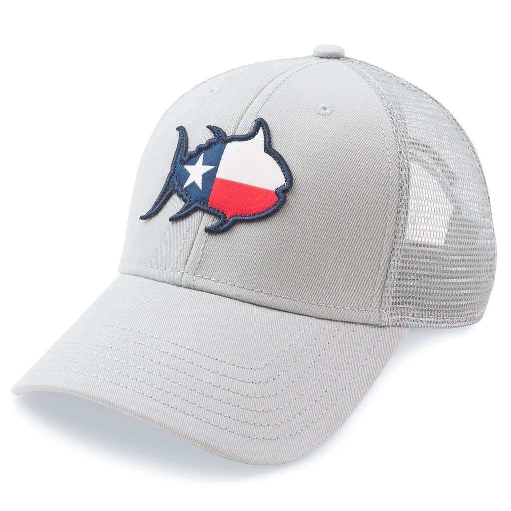 Texas Skipjack State Trucker Hat in Grey by Southern Tide - Country Club Prep