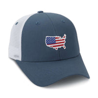 The American Mesh Hat in Blue by Imperial Headwear - Country Club Prep