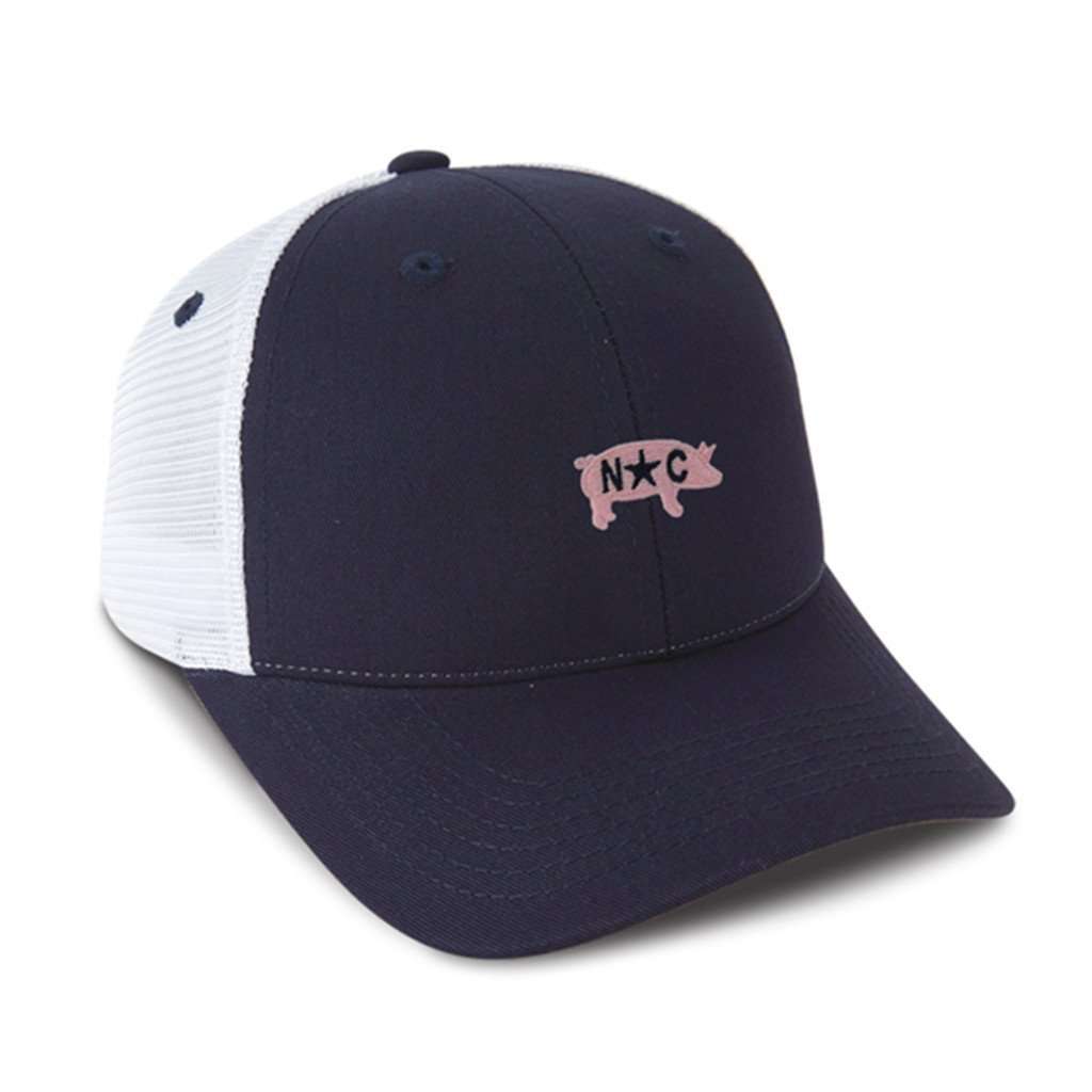The Carolina BBQ Mesh Hat in Navy by Imperial Headwear - Country Club Prep