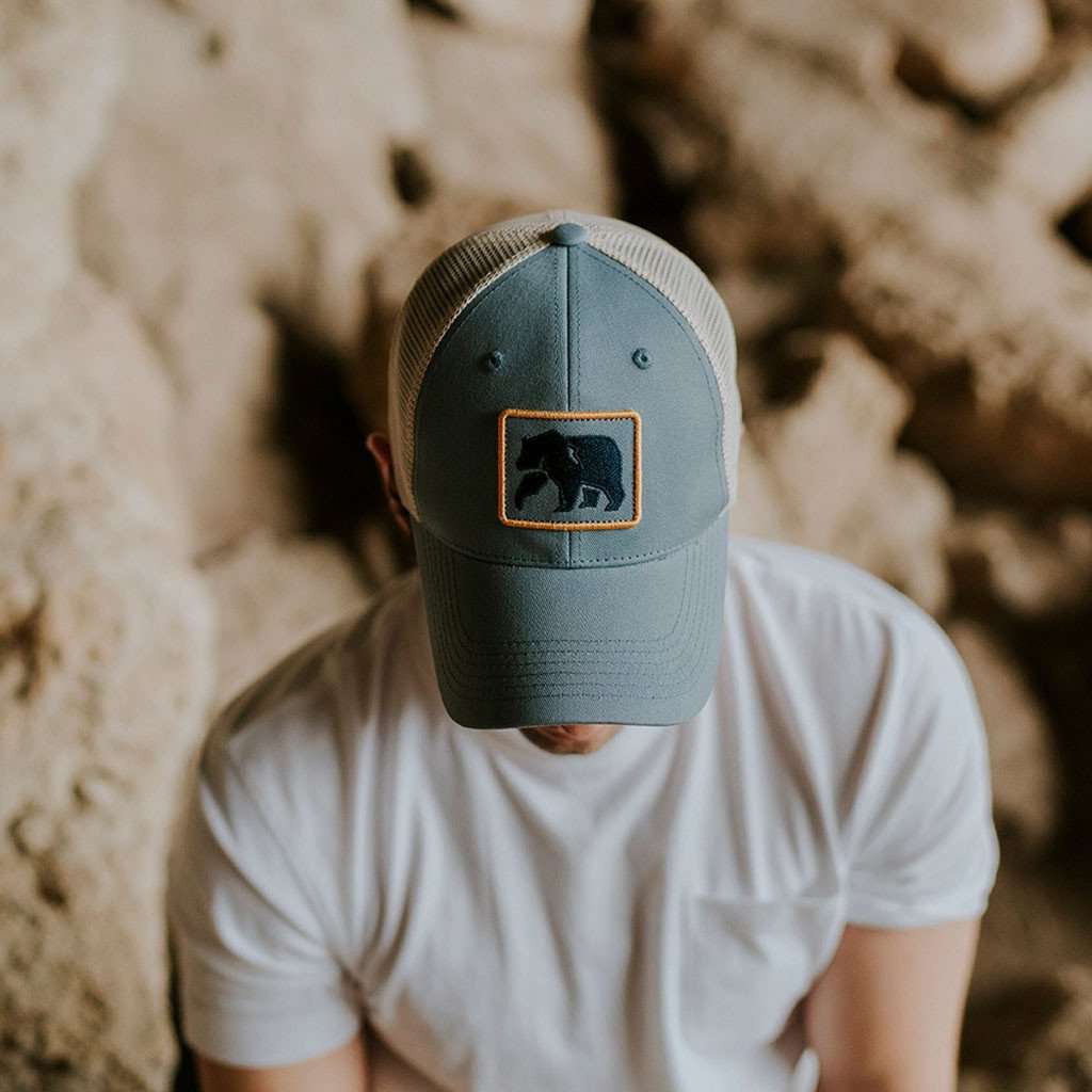 The Dano Trucker Cap in Faded Denim by The Normal Brand - Country Club Prep