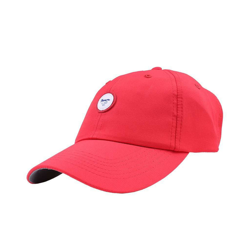 The Founders Patch Performance Hat in Red Pepper by Country Club Prep - Country Club Prep