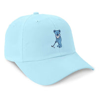 The Putting Bear Performance Hat in Light Blue by Imperial Headwear - Country Club Prep