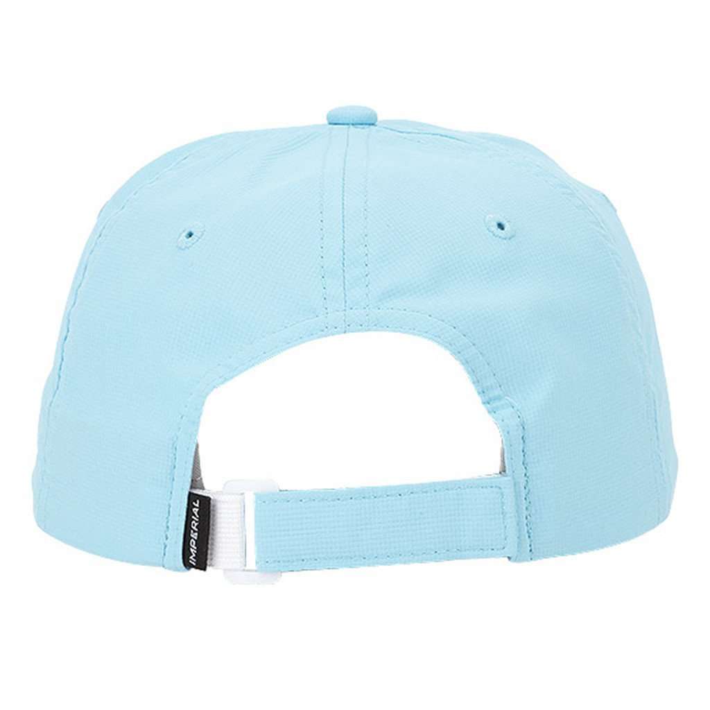 The Putting Bear Performance Hat in Light Blue by Imperial Headwear - Country Club Prep