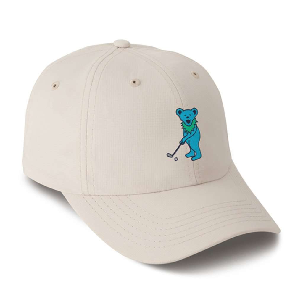 The Putting Bear Performance Hat in Putty by Imperial Headwear - Country Club Prep