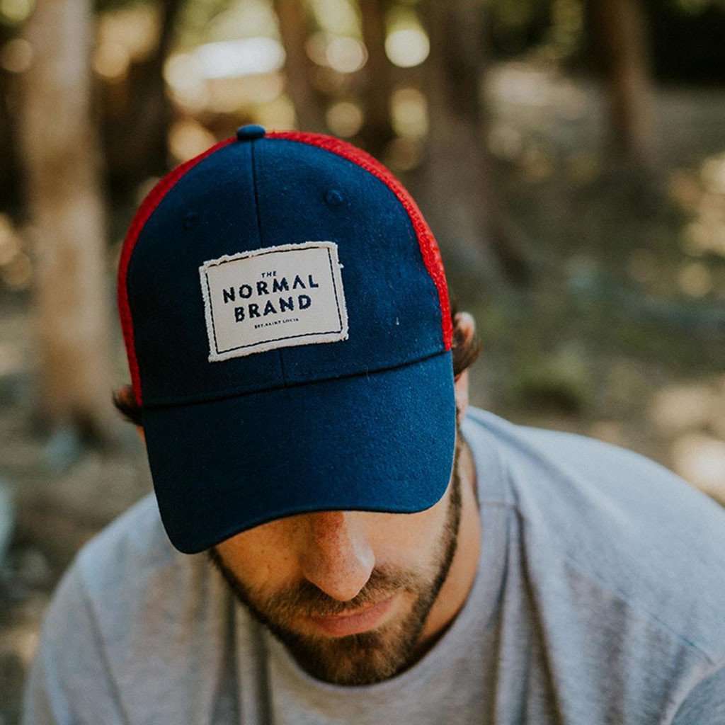 The Senior Cap in Red and Navy by The Normal Brand - Country Club Prep