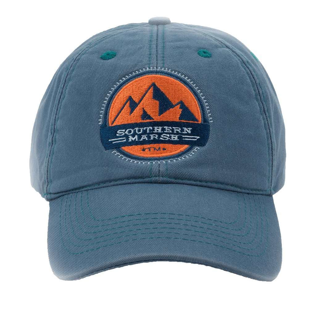 Thompson Twill Summit Hat in Washed Blue by Southern Marsh - Country Club Prep