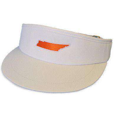 TN Knoxville Golf Visor in White by State Traditions - Country Club Prep