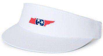 TN Traditional Golf Visor in White by State Traditions - Country Club Prep