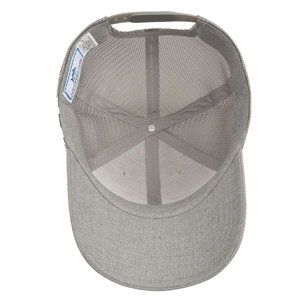 Tonal Heather Patch Trucker Hat in Grey by Southern Tide - Country Club Prep