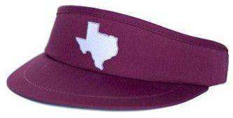 TX College Station Gameday Golf Visor in Maroon by State Traditions - Country Club Prep