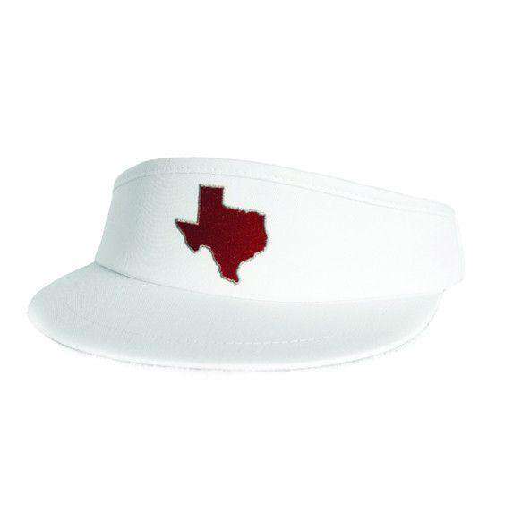 TX College Station Gameday Golf Visor in White by State Traditions - Country Club Prep