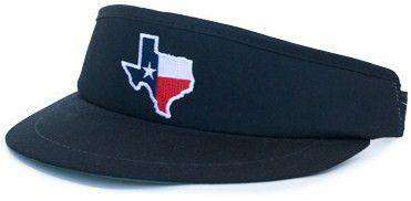 TX Traditional Golf Visor in Black by State Traditions - Country Club Prep