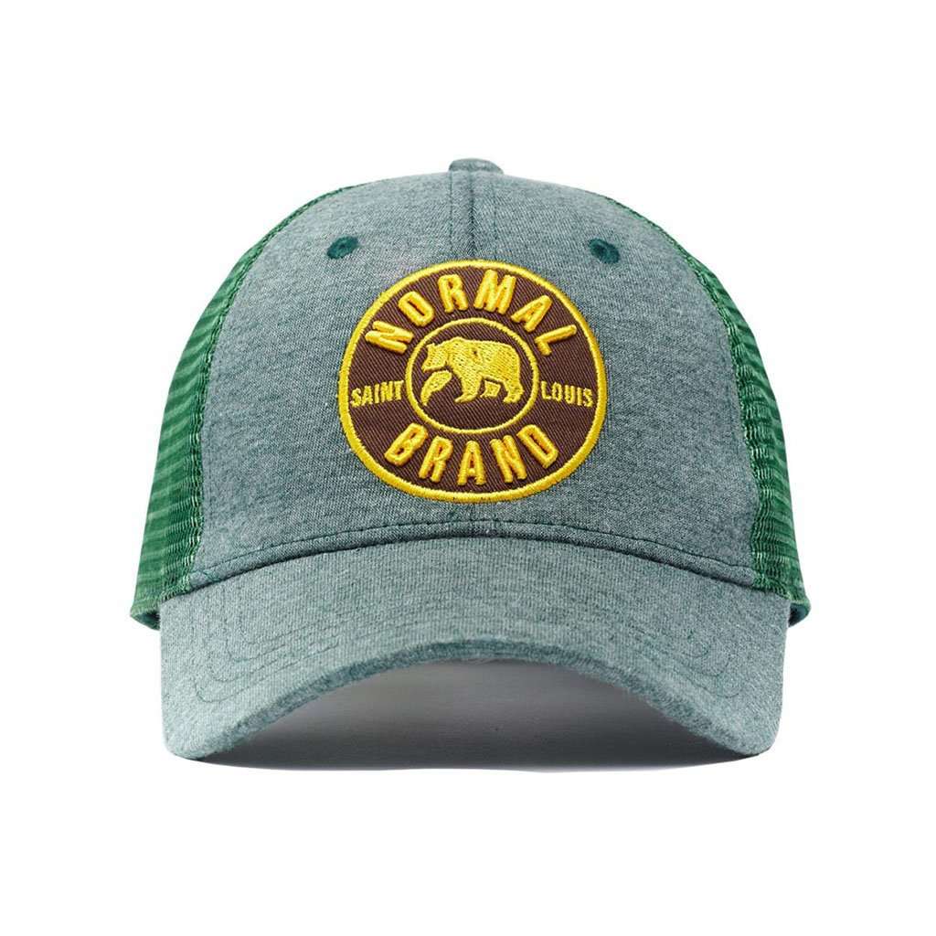 University Bear Cap in Dark Green by The Normal Brand - Country Club Prep