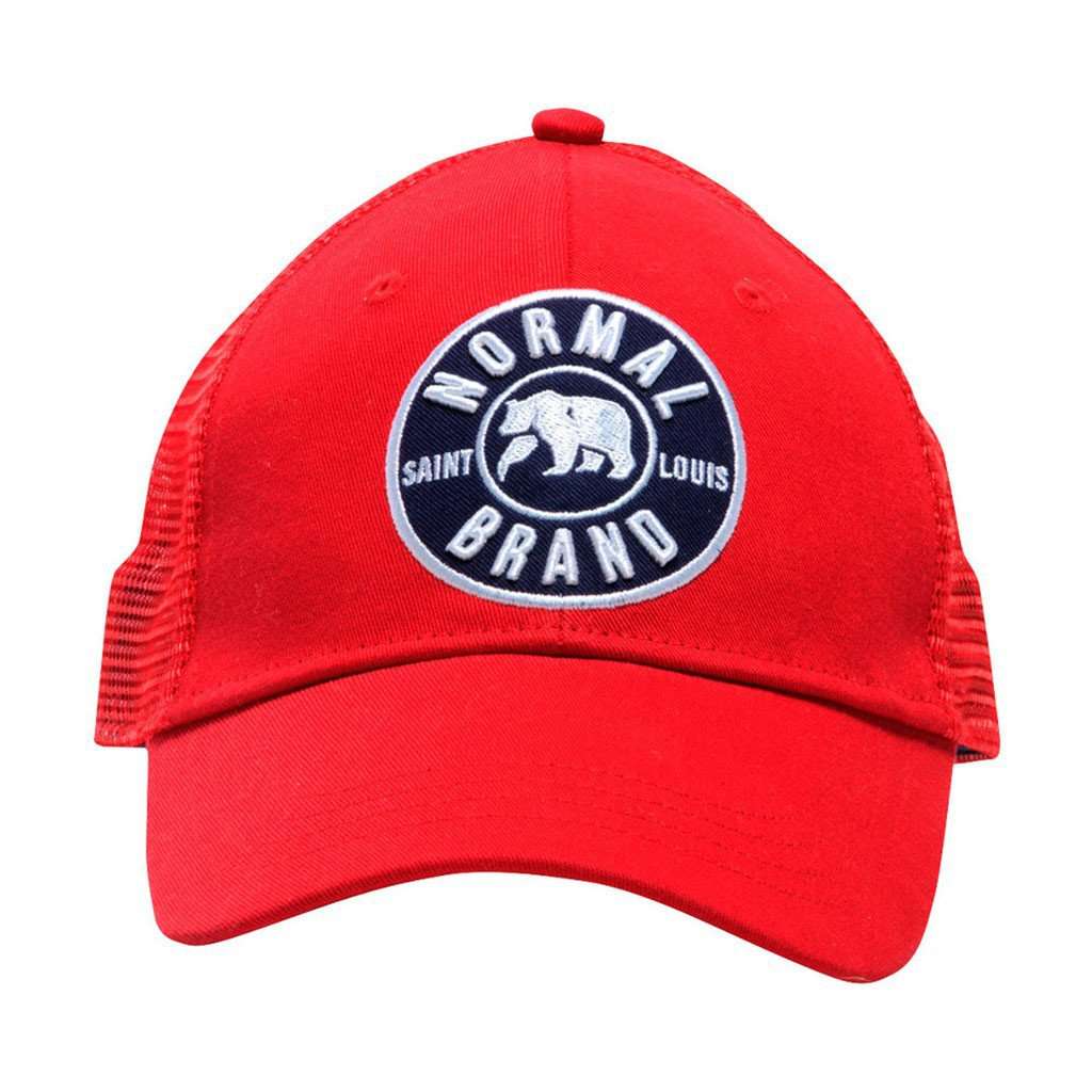 University Bear Cap in Red by The Normal Brand - Country Club Prep
