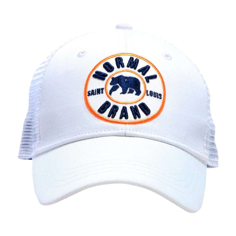 University Bear Cap in White by The Normal Brand - Country Club Prep