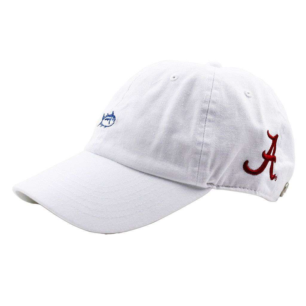 University of Alabama Mini Skipjack Hat in White by Southern Tide - Country Club Prep