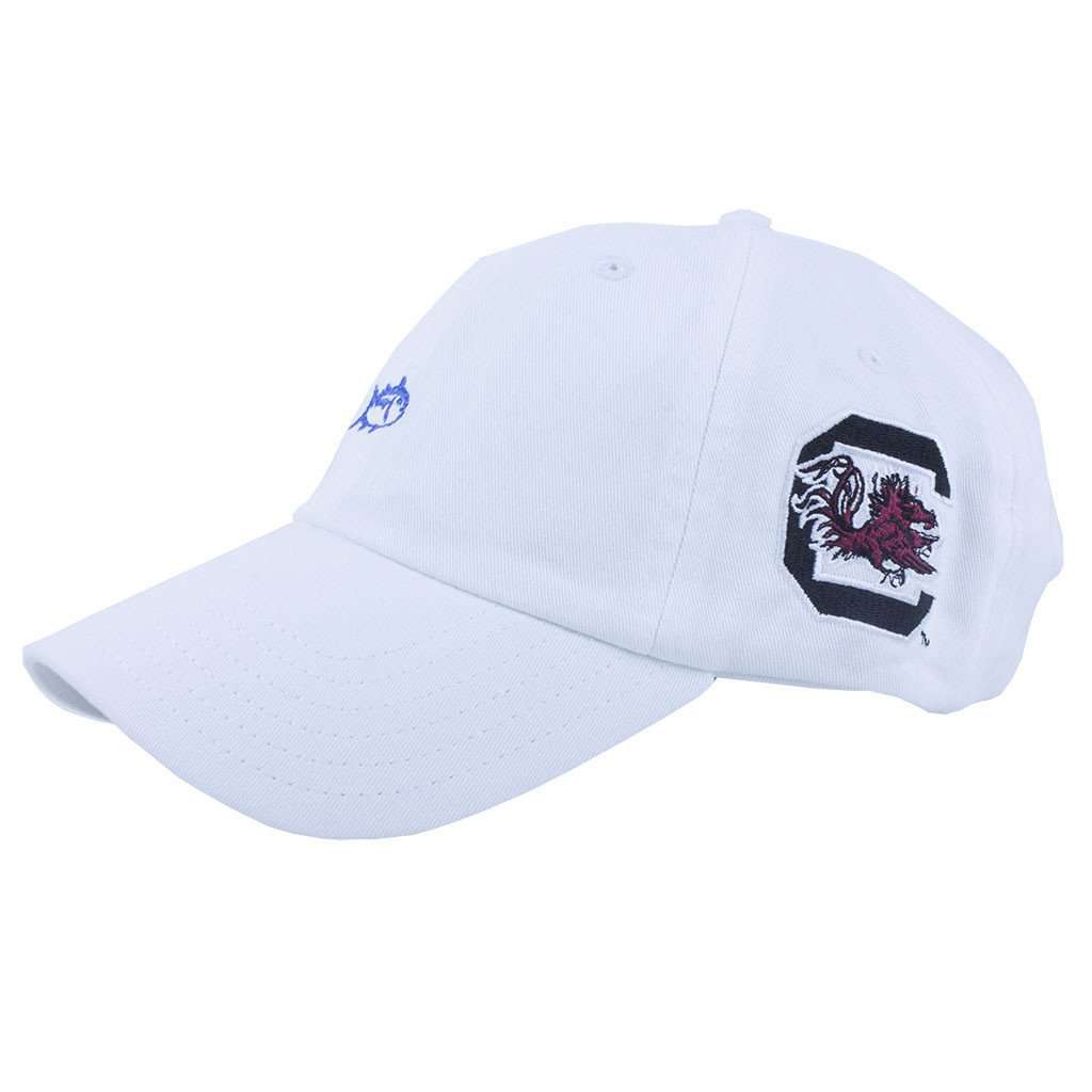 University of South Carolina Collegiate Skipjack Hat in White by Southern Tide - Country Club Prep