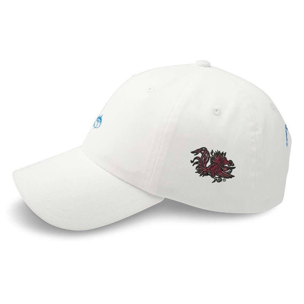 University of South Carolina Gameday Skipjack Hat in White by Southern Tide - Country Club Prep