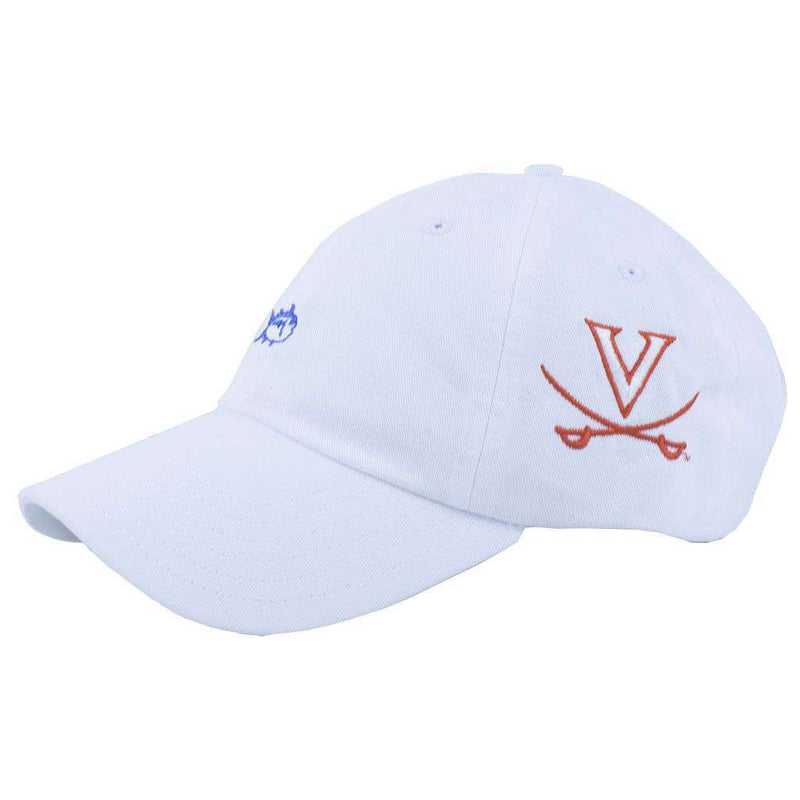 University of Virginia Mini Skipjack Hat in White by Southern Tide - Country Club Prep