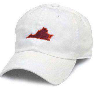 VA Blacksburg Gameday Hat in White by State Traditions - Country Club Prep