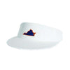 VA Charlottesville Gameday Golf Visor in White by State Traditions - Country Club Prep