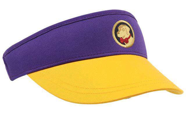 Visor in Purple and Gold by Southern Proper - Country Club Prep