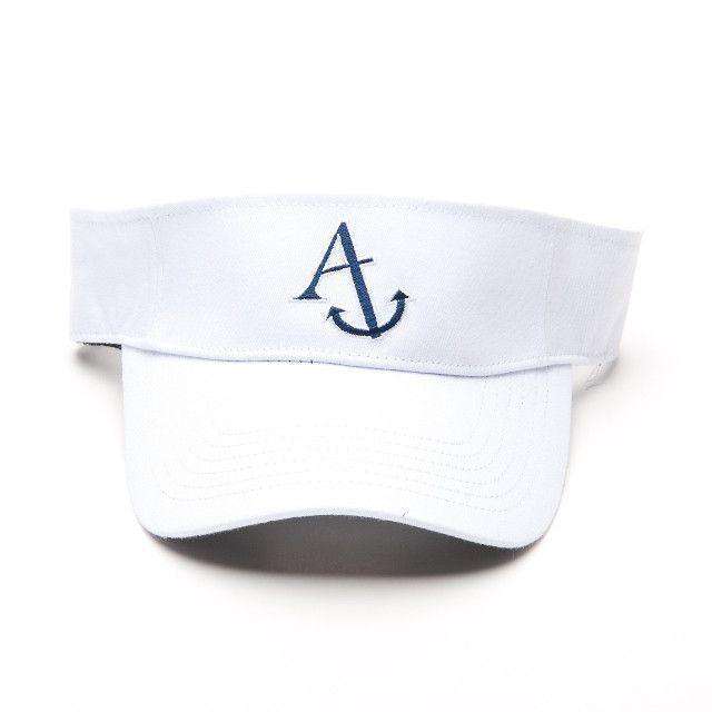 Visor in White by Anchored Style - Country Club Prep