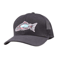 Wake n Bait Trucker Hat in Black by Waters Bluff - Country Club Prep