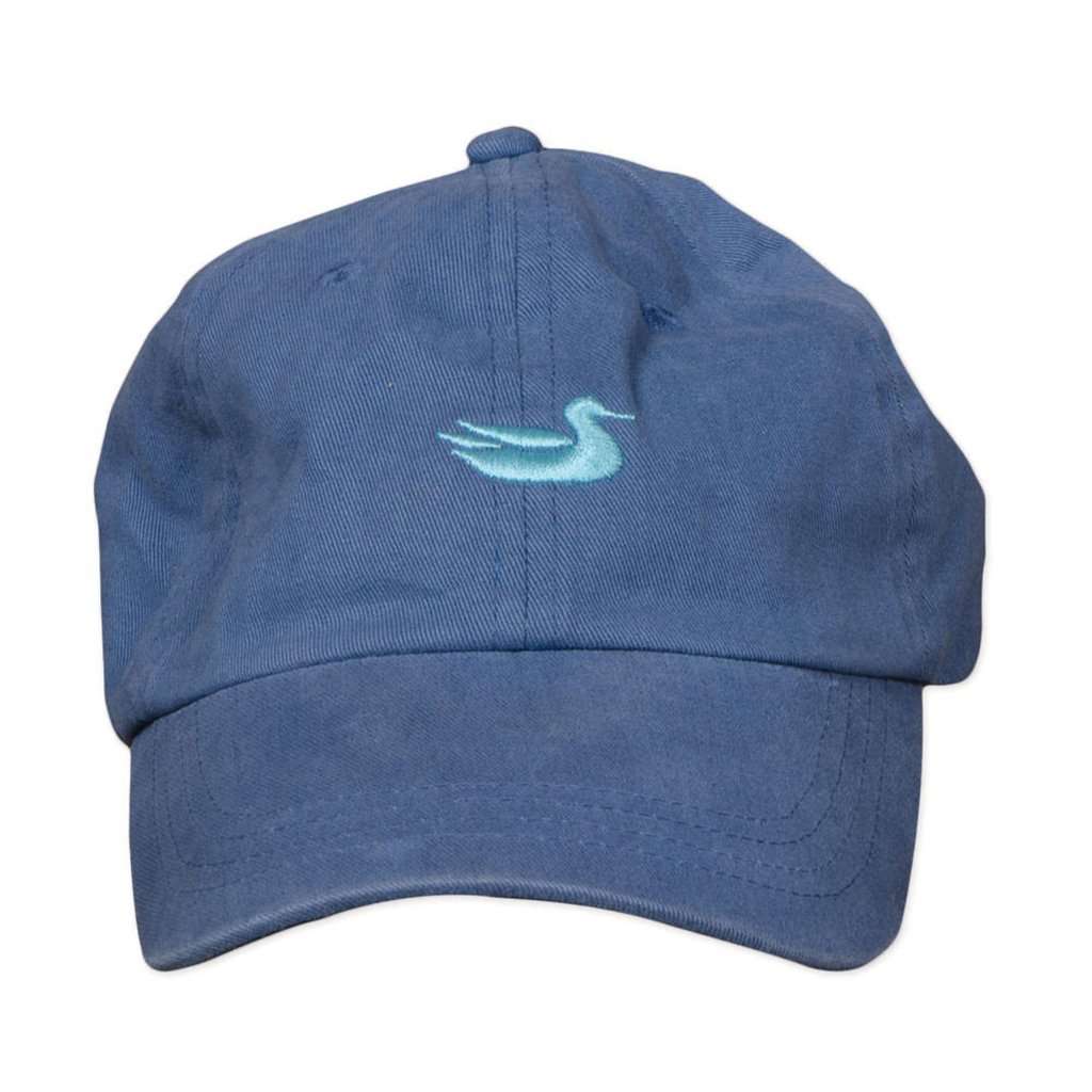 Washed Hat in Slate with Green Duck by Southern Marsh - Country Club Prep