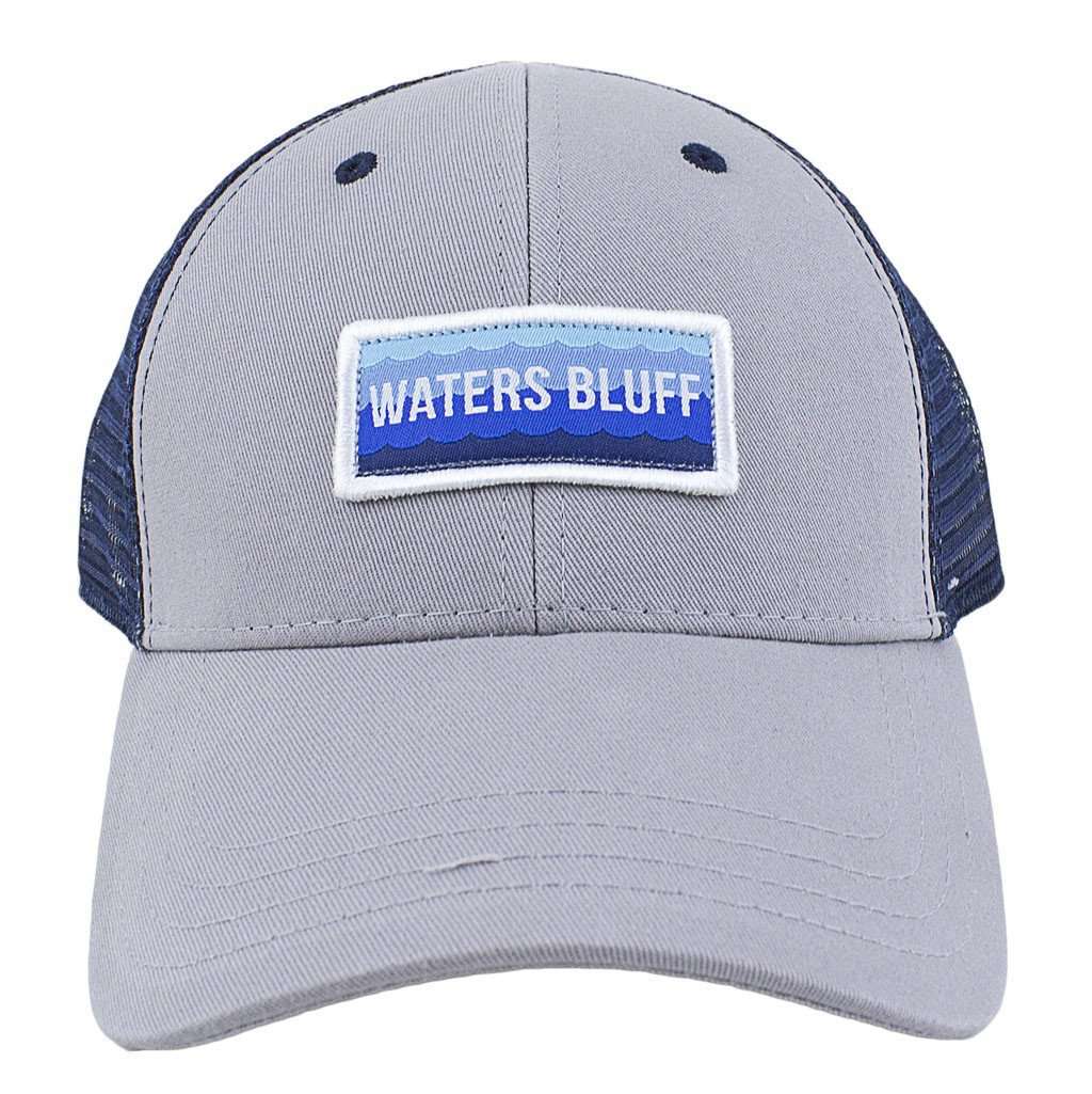 Wave Trucker Hat in Steel & Navy by Waters Bluff - Country Club Prep