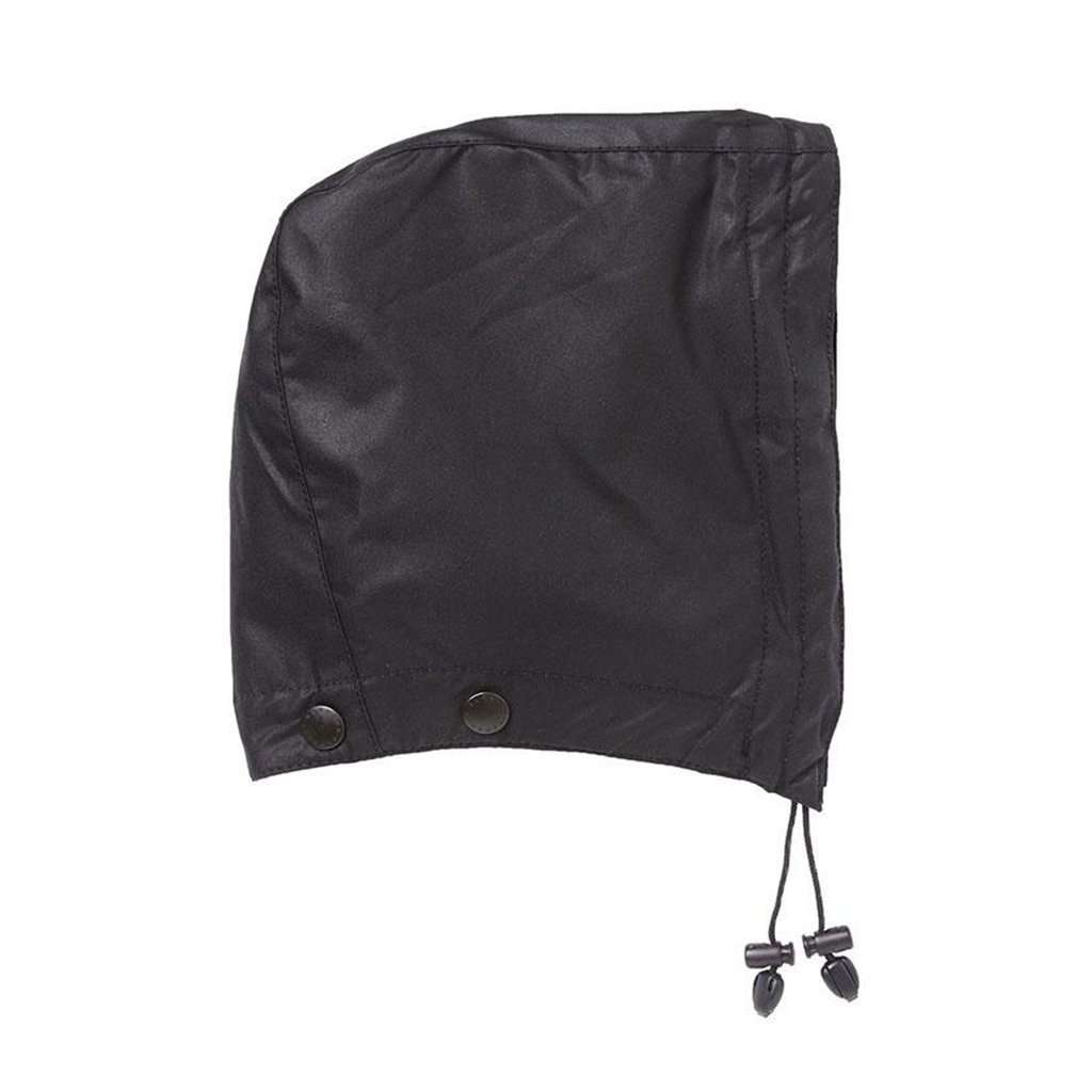 Waxed Cotton Hood in Black by Barbour - Country Club Prep