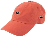 Whale Logo Baseball Hat in Coral by Vineyard Vines, Also Featuring Longshanks the Fox - Country Club Prep