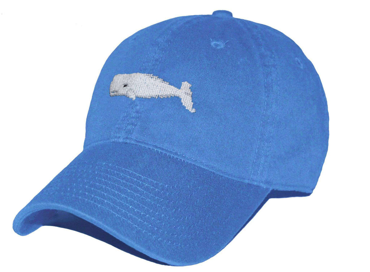 Whale Needlepoint Hat in Royal Blue by Smathers & Branson - Country Club Prep