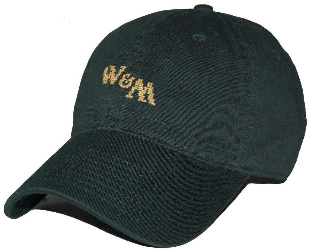 William & Mary Needlepoint Hat in Green by Smathers & Branson - Country Club Prep