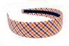 Orange and Purple Tattersall Headband by High Cotton - Country Club Prep